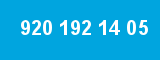 920 192 14 05 920 192 14 05